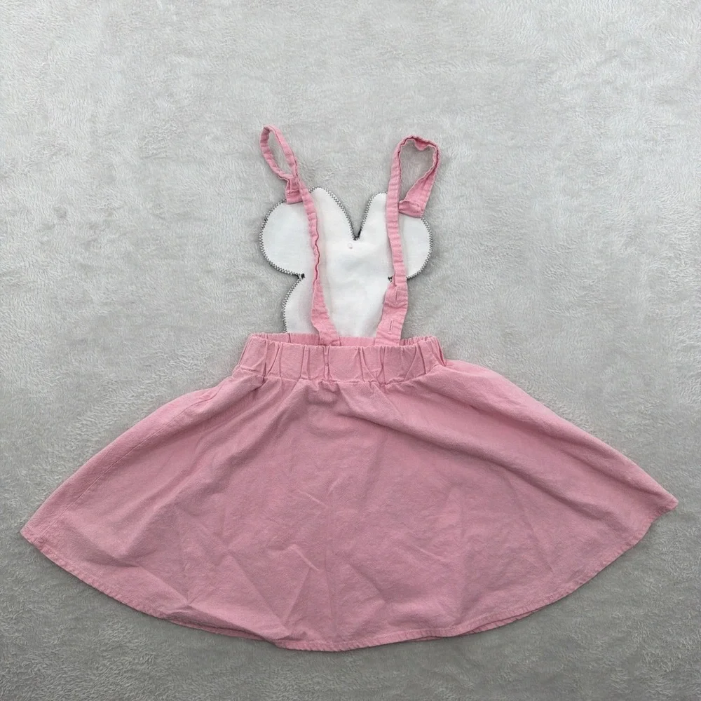 VTG Pink Disney Minnie Mouse Dress Girls Youth 6 USA 80s 90s Micky And Friends - Picture 2 of 12